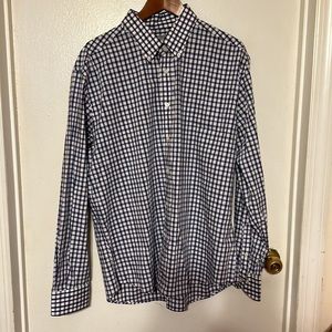 NWT NEIMAN MARCUS MENS CASUAL BUTTON DOWN SHIRT SIZE XXL COLOR BLUE WHIT…